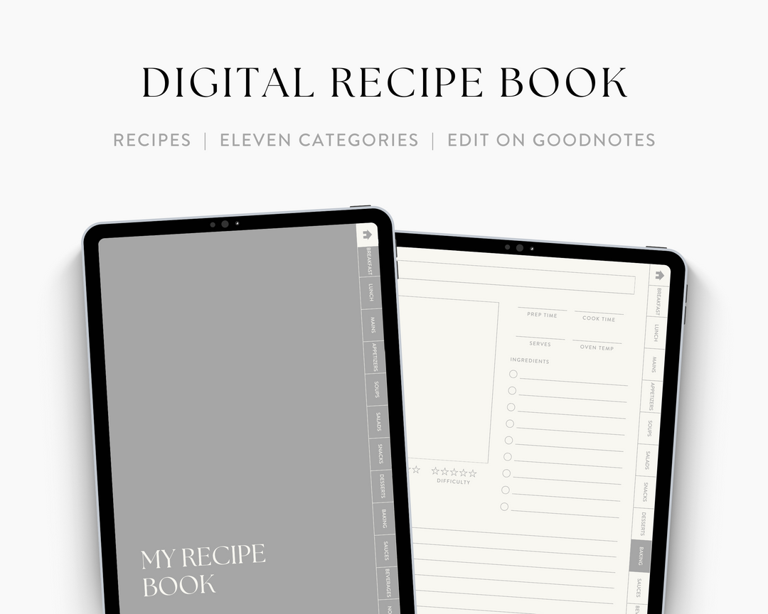 Digital Recipe Book for iPad & Tablet