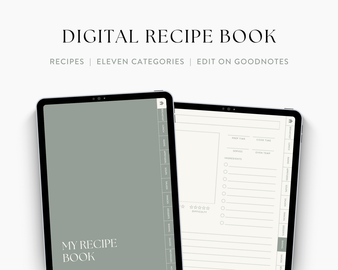 Digital Recipe Book for iPad & Tablet