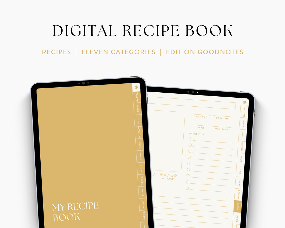 Digital Recipe Book for iPad & Tablet