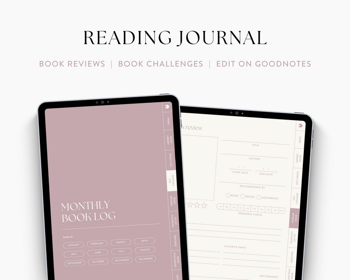 Digital Reading Journal for iPad & Tablet