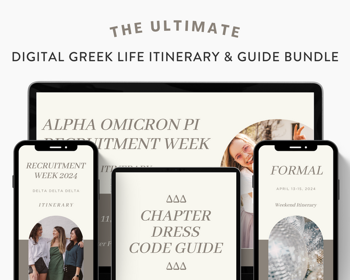 Greek Life Itinerary & Guide Bundle