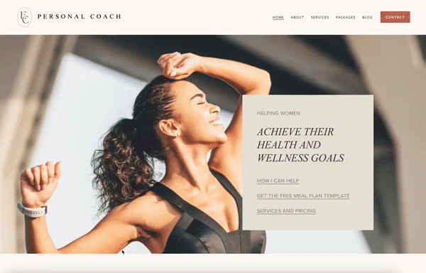 SQUARESPACE Website Template for Coaches and Trainers | ELEANOR Theme | Modern Neutral
