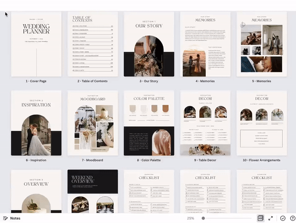 120+ Page Wedding Planner Template | Edit on Canva