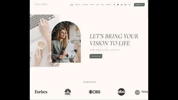 SQUARESPACE Website Template for Marketers & Creators | LYLA JAMES Theme