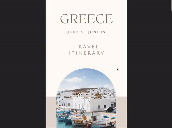 Travel Itinerary Mobile Template Modern Minimal Classic | Editable on Canva