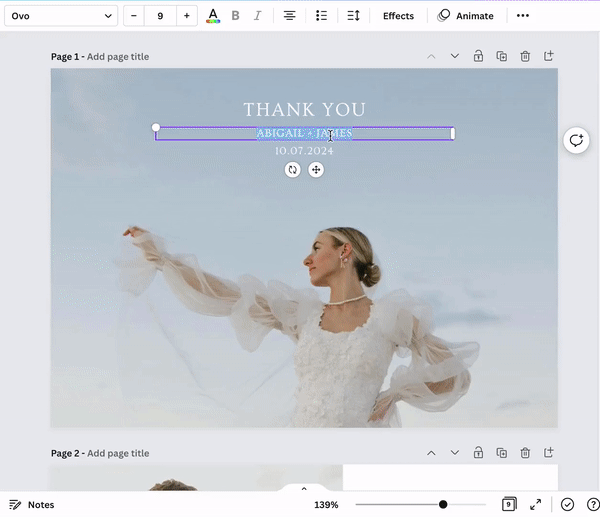 Wedding Thank You Card Template | Boho Horizontal | Edit on Canva