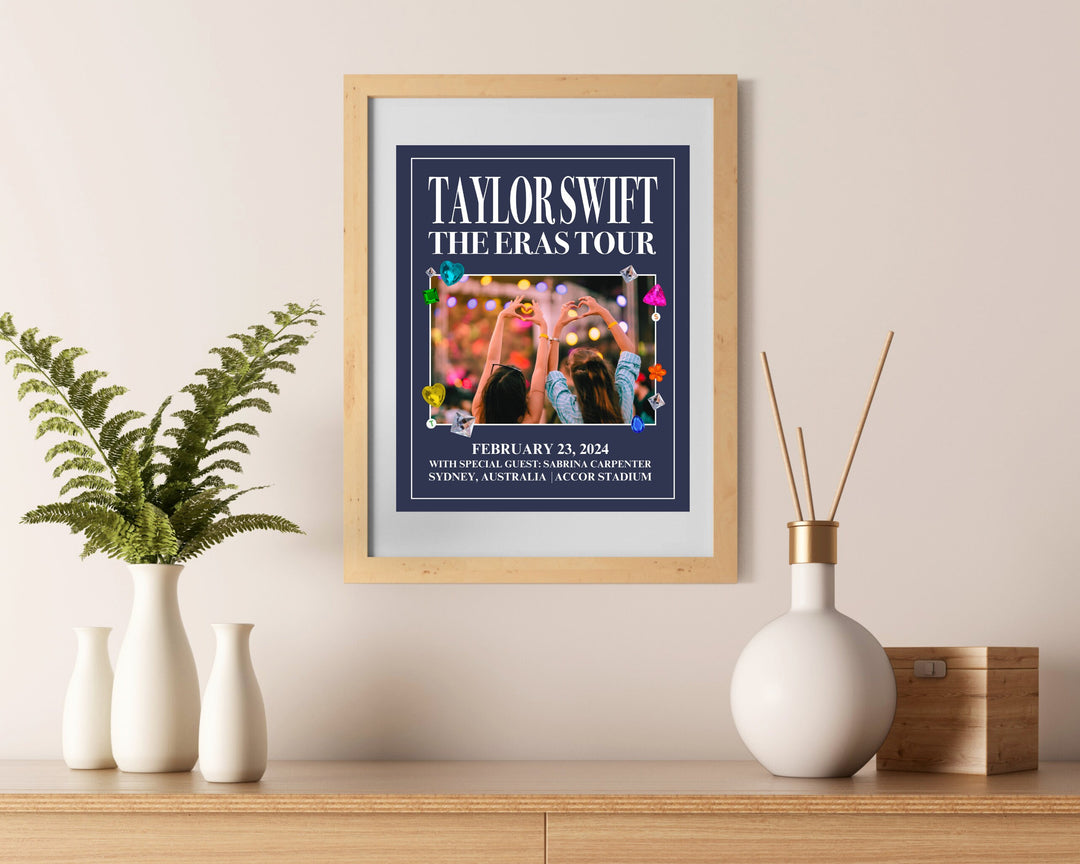 Taylor Swift The Eras Tour Concert Memory Poster | Wall Art Digital Download, Digital Wall Art, Printable, Gift, Edit on Canva