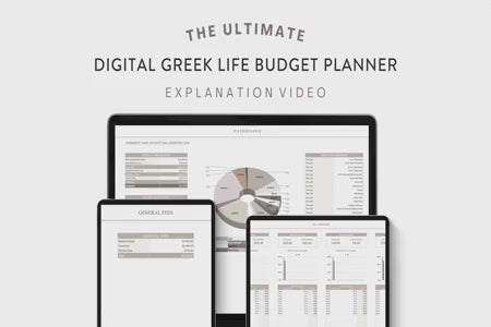 Greek Life Budget Planner | Edit on Google Sheets