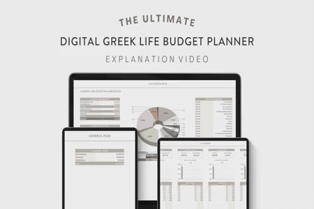 Greek Life Budget Planner & Content Calendar Bundle