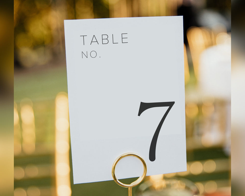 Modern Table Numbers, Printable Table Numbers, Digital Download, Minimal Boho, Instant Download, Black and White, Wedding Printable