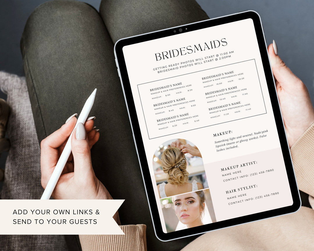 25+ Page Wedding Itinerary Template for Wedding Party 2.0, Canva, Printable, Editable, Wedding Planner Digital Download, Minimal Pink Boho