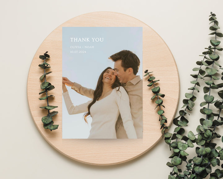 Wedding Thank You Card Template Classic Vertical, Edit on Canva, Digital Download, Printable Template Card Wedding Aesthetic Classic Modern