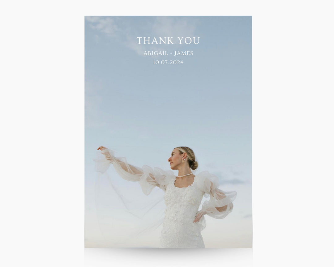 Wedding Thank You Card Template Minimal Beach, Edit on Canva, Digital Download, Printable Template Card Wedding Aesthetic Modern Boho