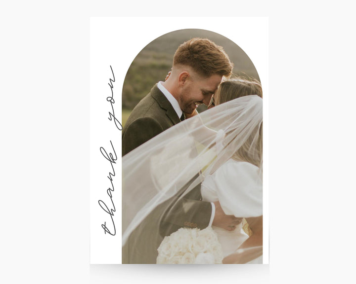 Wedding Thank You Card Template Boho Chic, Edit on Canva, Digital Download, Printable Template Card Wedding Aesthetic Modern Minimal