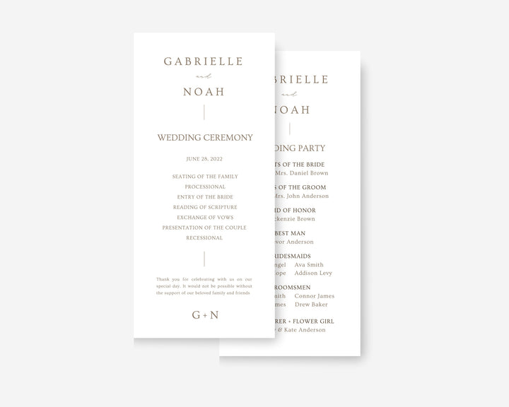 Romantic Wedding Program, Canva Template, Editable Wedding Itinerary, Digital Download Wedding Program, Wedding Brochure Playbill