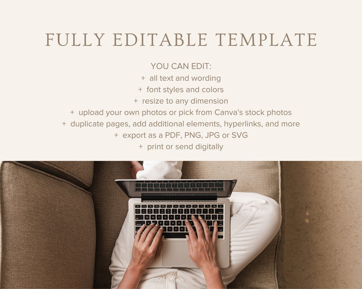 Media Kit Template, Edit on Canva, Neutral Brown Beige Aesthetic Press Kit, Customizable Template Digital Download for Influencer