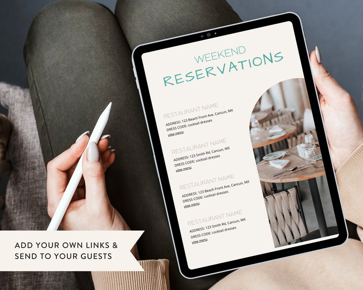 Bachelorette Itinerary Digital Template Beach Theme | Complete Planner | Edit on Canva | Customizable for Mobile, Desktop, Modern Neutral