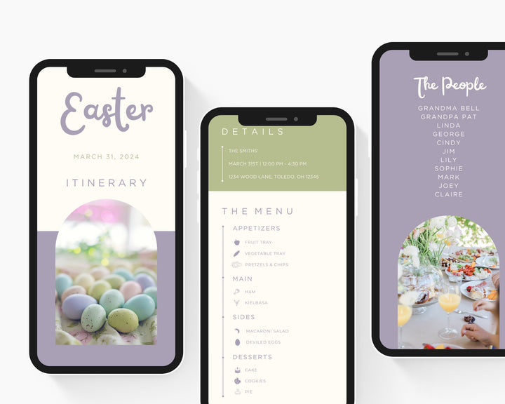 Easter Itinerary Template, Editable on Canva, Printable Editable Template, Easter Planner Digital Template Download