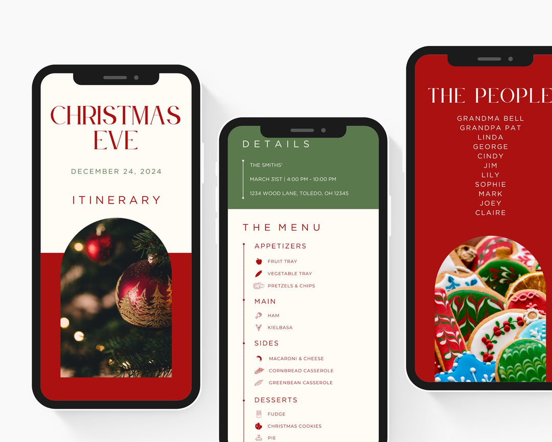 Christmas Itinerary Template, Editable on Canva, Printable Editable Template, Christmas Planner Digital Template Download
