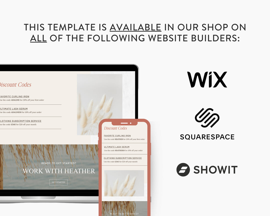 ShowIt Link in Bio Template for Social Media Marketing, Influencers, Coaches, Blogs, UGC Creators | HEATHER Theme | Modern Minimal