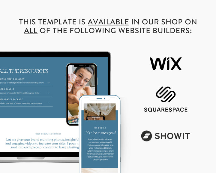 ShowIt Link in Bio Template for Social Media Marketing, Influencers, Coaches, Blogs, UGC Creators | SOPHIE GREY Theme | Modern Minimal