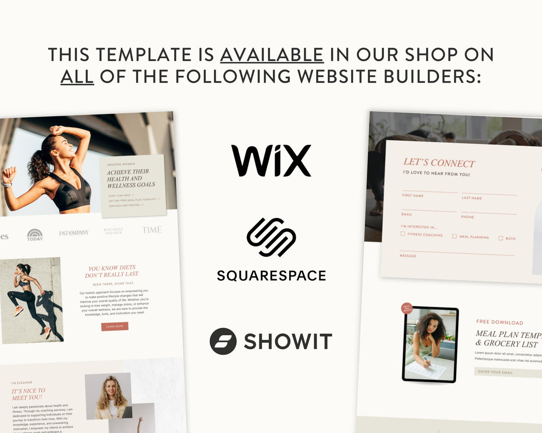 SQUARESPACE Website Template for Social Media Marketing, Graphic Design, Coaches, Blogs, E-Commerce, | ELEANOR Theme | Modern Minimal