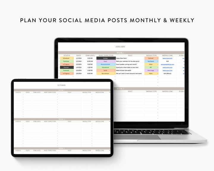 Greek Life Budget Planner & Content Calendar Bundle | Google Sheets, Sorority + Fraternity Finance Tracker