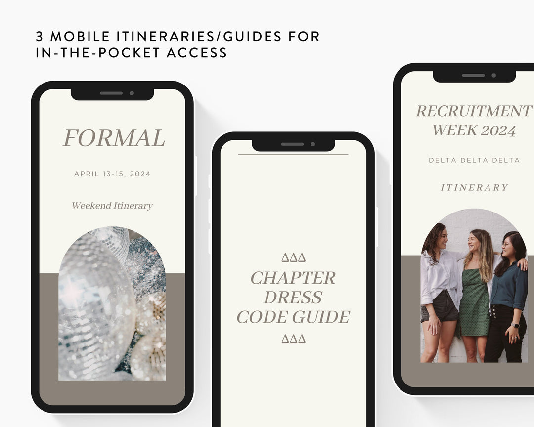 Ultimate Greek Life Digital Template Bundle | NEUTRAL, Editable on Canva + Google Sheets, Digital Template Download, Sorority Templates