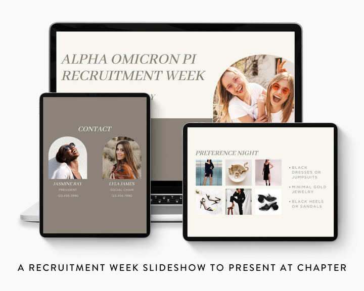 Ultimate Greek Life Digital Template Bundle | NEUTRAL, Editable on Canva + Google Sheets, Digital Template Download, Sorority Templates