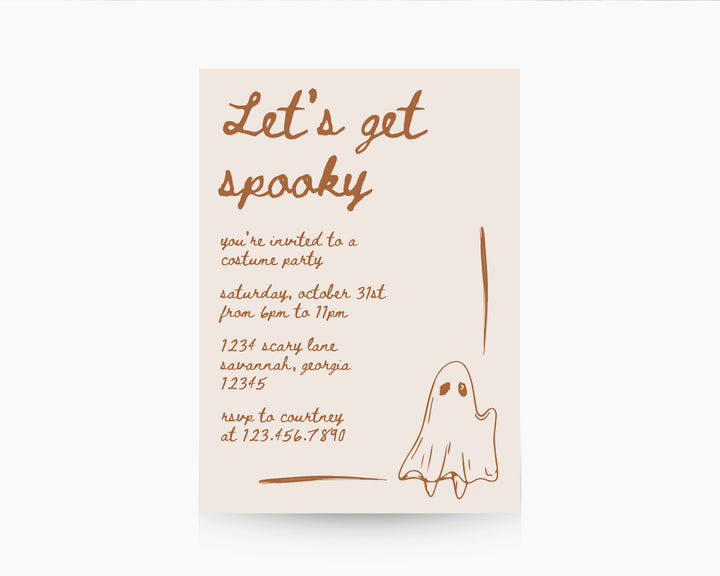 Halloween Party Invitation Vertical, Edit on Canva, Digital Download, Printable Template Card, Digital Mobile Halloween Party Invite