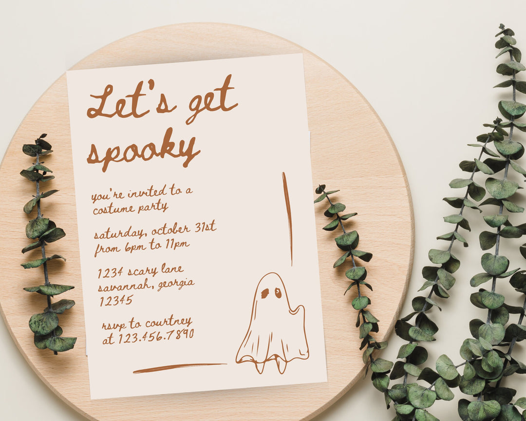 Halloween Party Invitation Vertical, Edit on Canva, Digital Download, Printable Template Card, Digital Mobile Halloween Party Invite