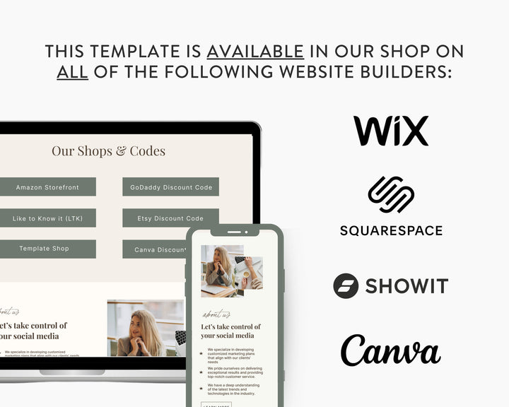 WIX Link in Bio Template for Social Media Marketing, Coaches, Influencers, Blogs, UGC & Content Creators | LYLAJAMES Theme | Modern Minimal