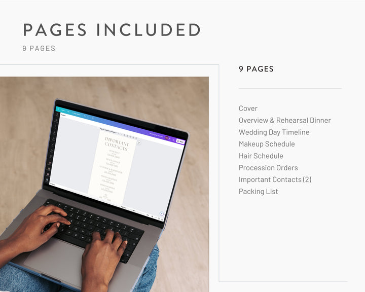 Mobile Wedding Itinerary Template, Edit on Canva, Wedding Day Guide, Editable Template, Wedding Planner Digital Template Digital Download