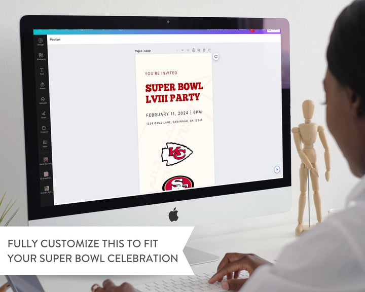 Super Bowl Itinerary Template, Edit on Canva, Printable Template Guide, Game Day Planner, Football Party Invitation, Digital Download