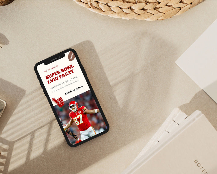 Super Bowl Itinerary Template, Edit on Canva, Printable Template Guide, Game Day Planner, Football Party Invitation, Digital Download