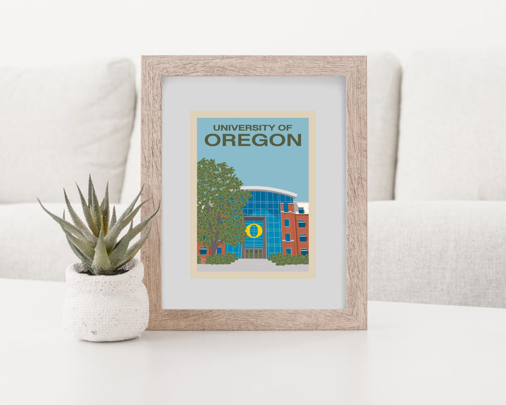 University of Oregon Retro Vintage Poster, Oregon Illustration Art | Wall Art Digital Download, Digital Wall Art, Printable, Gift