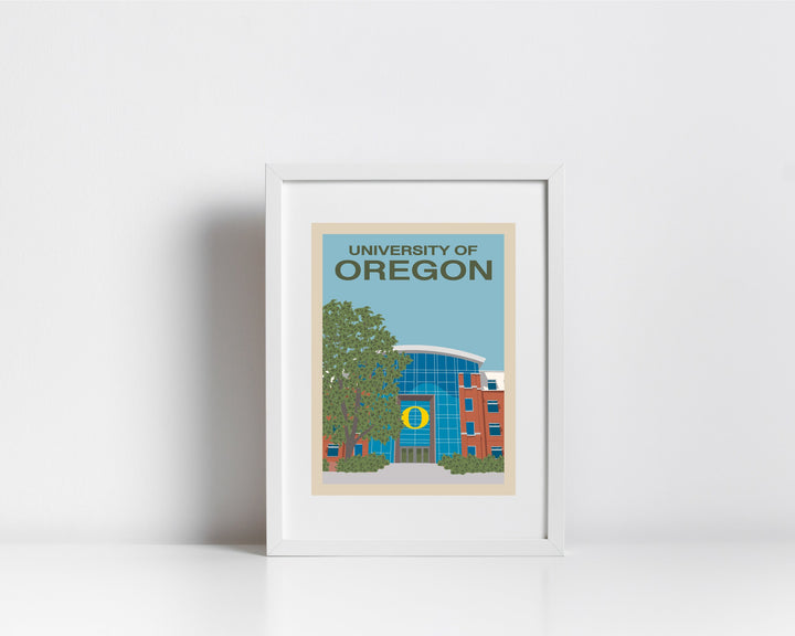 University of Oregon Retro Vintage Poster, Oregon Illustration Art | Wall Art Digital Download, Digital Wall Art, Printable, Gift